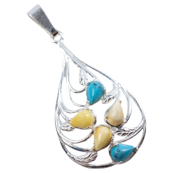 Strieborný jantárový prívesok Glare 170 51007725