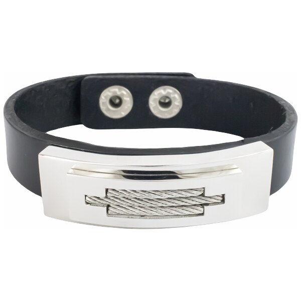 Oceľový kožený náramok Glare 8 51007663