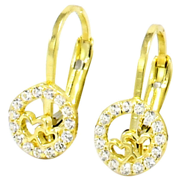 zlaté detské náušnice Glare 916 51003126