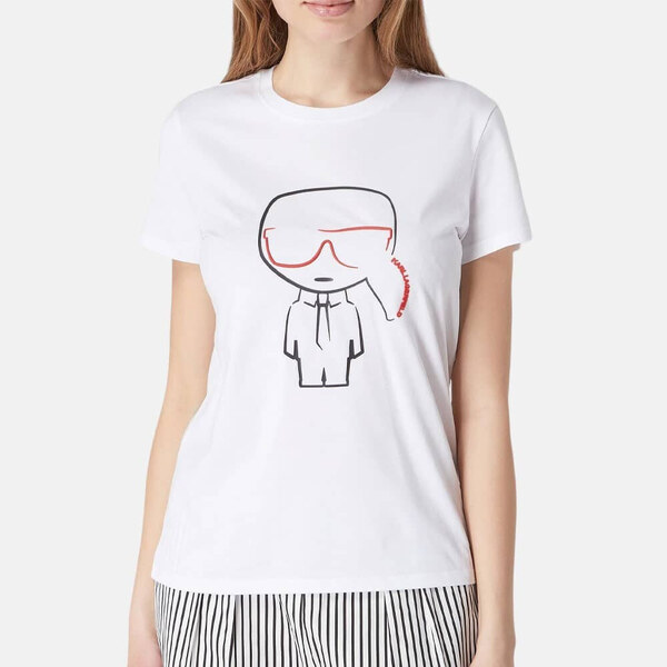 Dámské bílé triko Karl Lagerfeld 55808 51556943