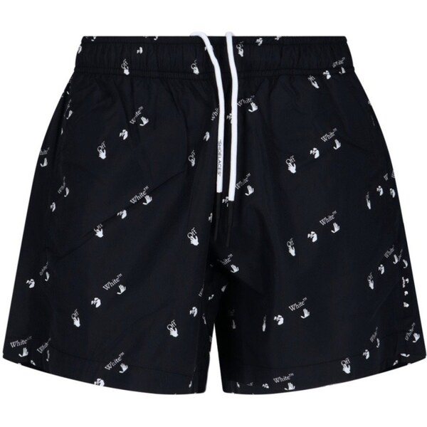 OFF-WHITE Logo Allover Black plavky 51575452