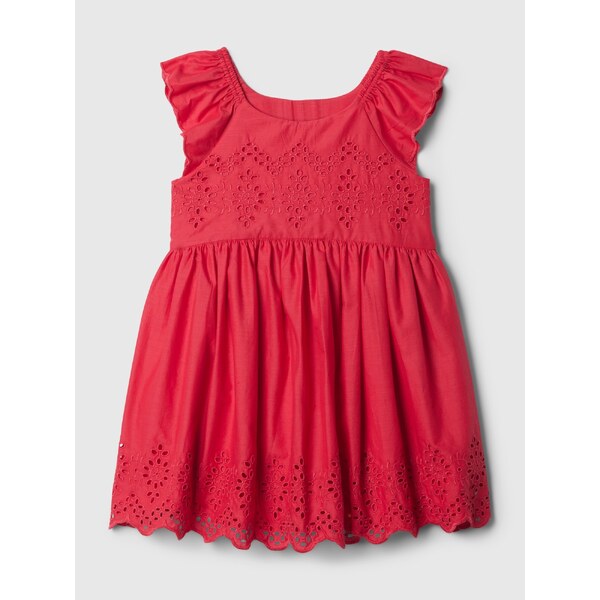 Červené dievčenské ľanové šaty GAP 52384569