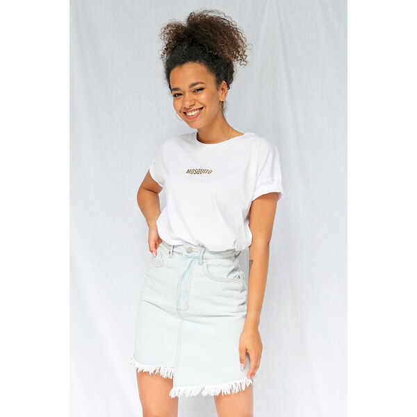 Mosquito Dámske tričko Base biele zlaté logo, Farba biela 51578384