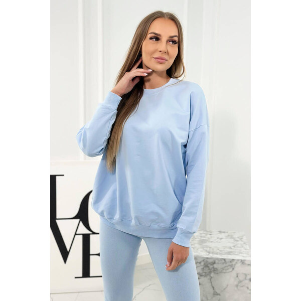 Bavlnená mikina + legíny 9454 modrá - Kesi 52261207