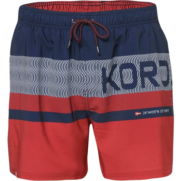 KOROSHI Plavecké šortky námornícka modrá / rubínová / biela 65643076