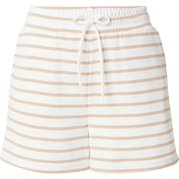 PIECES Nohavice CHILLI farba ťavej srsti / biela 54345866