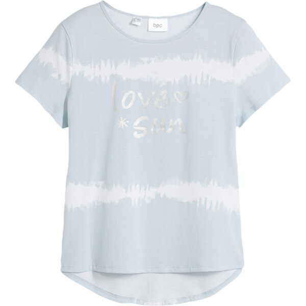 bonprix Tričko, vzadu dlhšie, z čistej bio bavlny, farba modrá 53268636