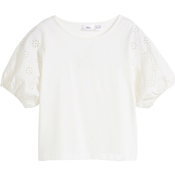 bonprix Dievčenské tričko s bio bavlnou, farba biela 52618021