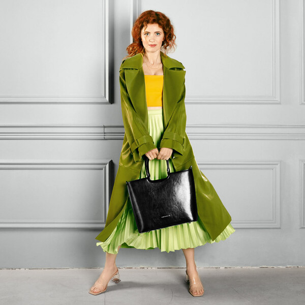 Kožená kabelka do ruky Noelia Bolger čierna NB 0049 C 24573520