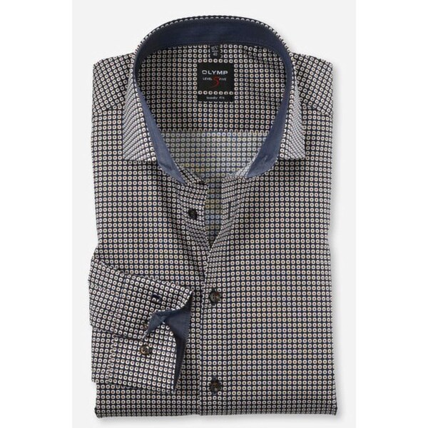 Pánska nugátová moderná košeľa OLYMP, body fit, predĺžený rukáv 52170081