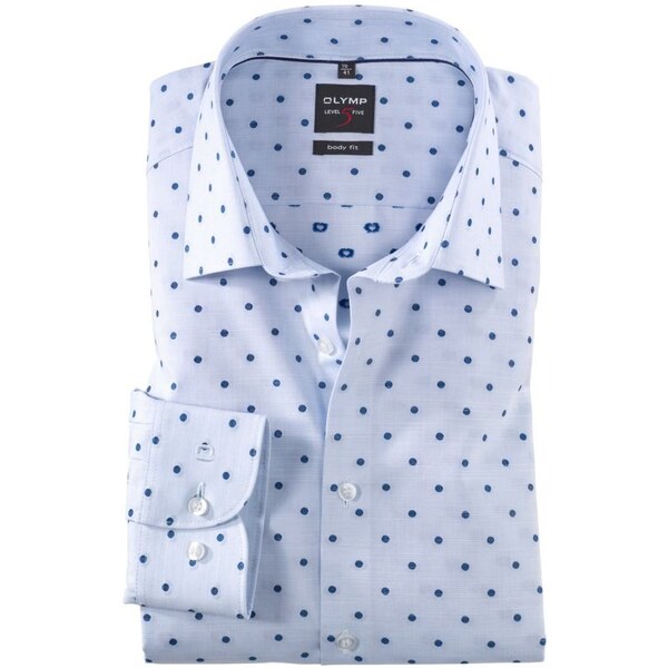 Košeľa s bodkami OLYMP predĺžený rukáv 52170030