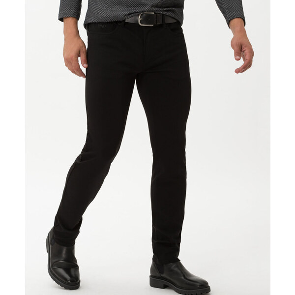 Pánske čierne džerzejové nohavice BRAX slim fit 52170132