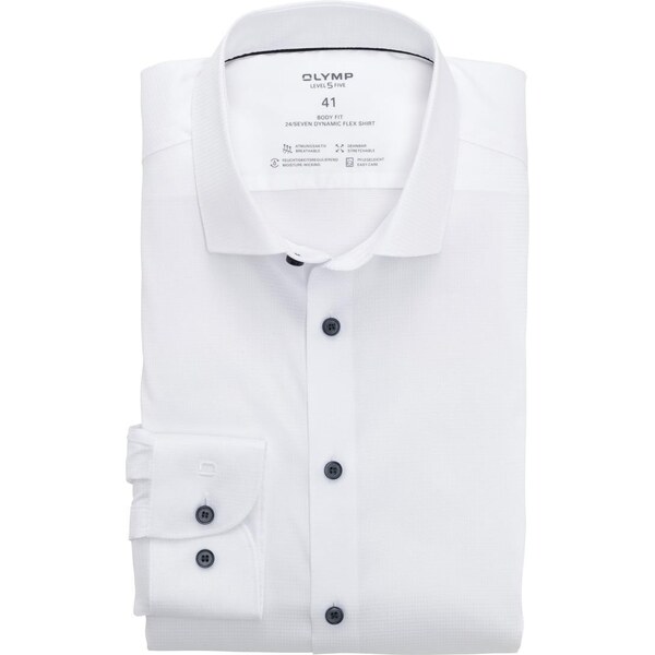 Pánska biela košeľa OLYMP body fit 52170166