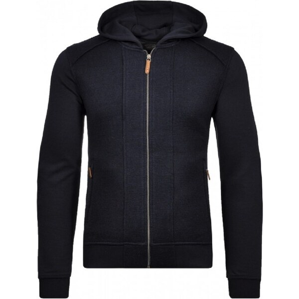 Pánska modrá vlnená mikina s kapucňou RAGMAN 52170190