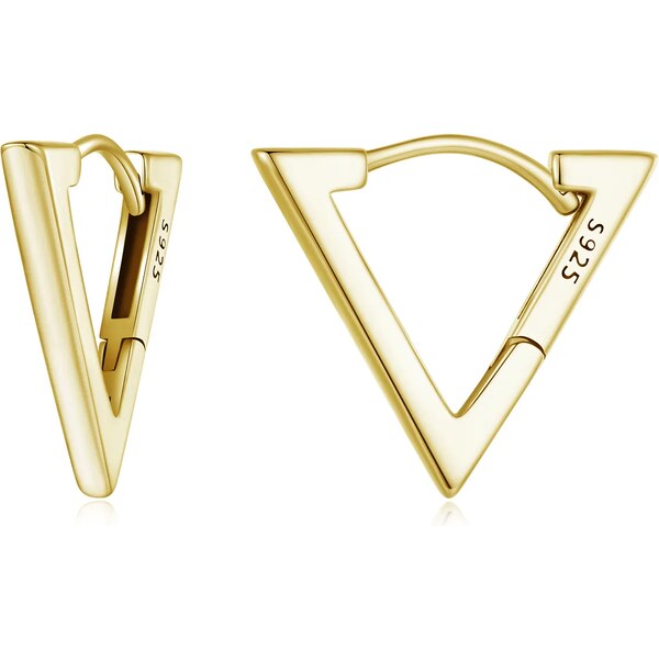 Olivie Strieborné náušnice TROJUHOLNÍK GOLD 8643 52327133