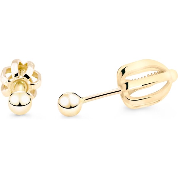 Cutie Jewellery Minimalistické náušnice kôstky zo žltého zlata Z5013 66582202