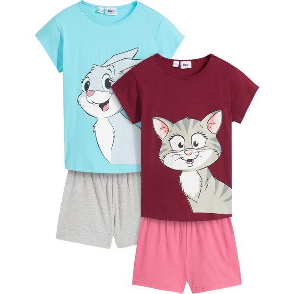 bonprix Krátke pyžamo (2 ks), s mäkkou bavlnou, farba modrá 52417744