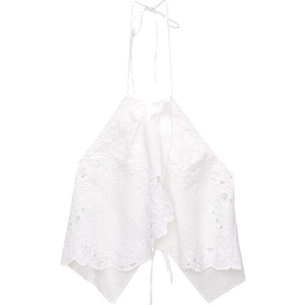 Pull&Bear Top šedobiela 54354626