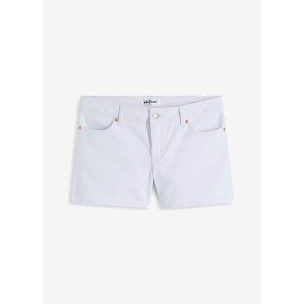 bonprix Džínsové šortky, stredná výška pásu, farba biela 52417481