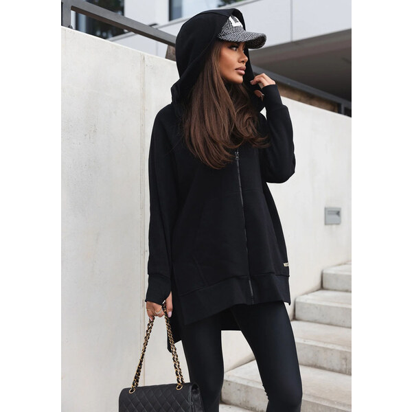 Mosquito Dámska dlhá mikina na zips s kapucňou Heet čierna, Farba 52426809