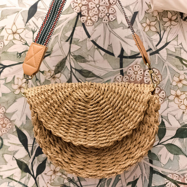 JOHN-C Dámska svetlohnedá slamená kabelka KATTY 52430266