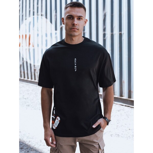 Dstreet Jedinečné čierne tričko s nápismi 52434259