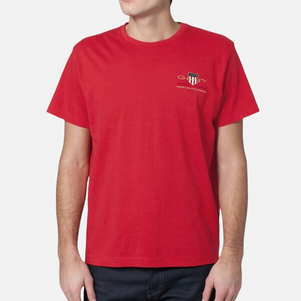 Pánské červené triko Gant 55822 52436923