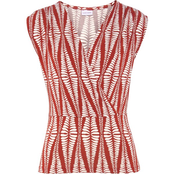 LASCANA Top ohnivo červená / biela 54456016