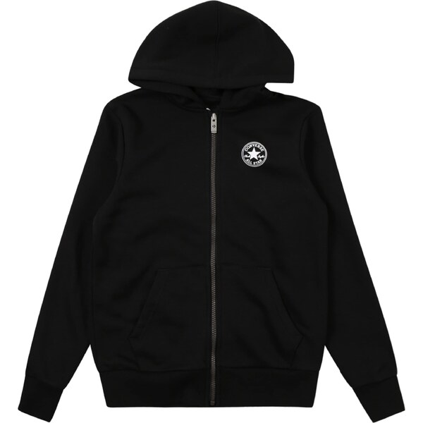 CONVERSE Tepláková bunda čierna / biela 52467237