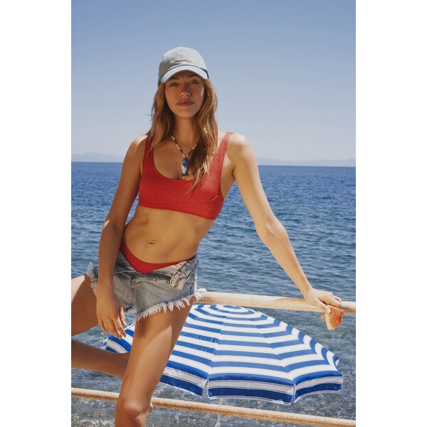 Trendyol Blue Denim Tassel Denim Beach Shorts 64638985