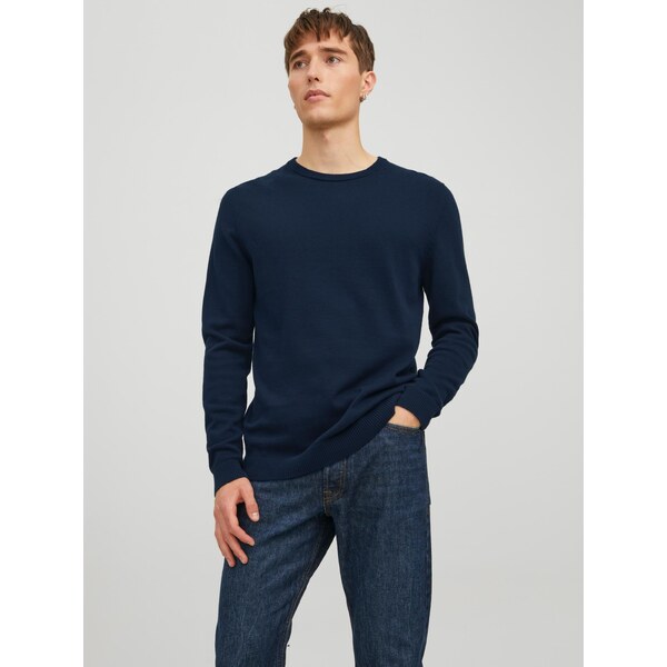Tmavomodrý basic sveter Jack & Jones Basic 66803386