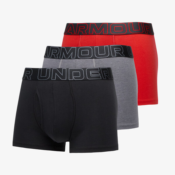 Boxerky Under Armour M Performance Cotton 3in 3-Pack Grey XS 52515643