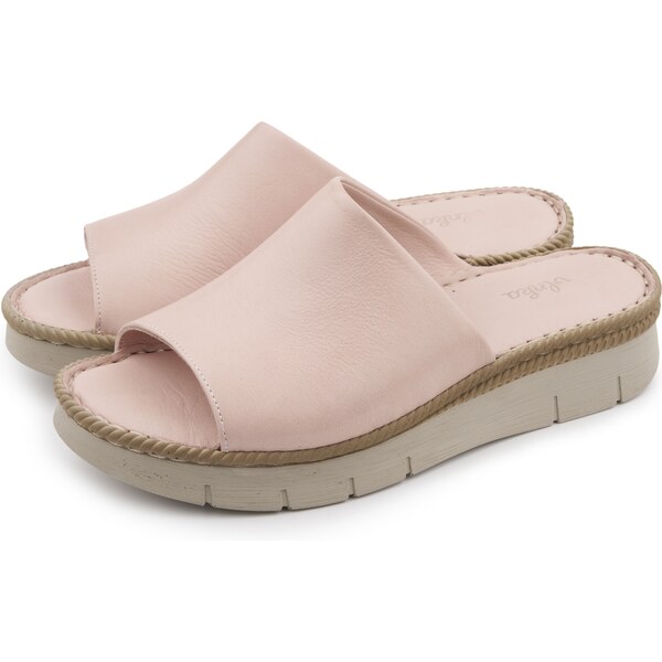 Vlnka Dámske kožené šľapky Brigita ružová veľkosti obuvi - dospelí 37 52518707