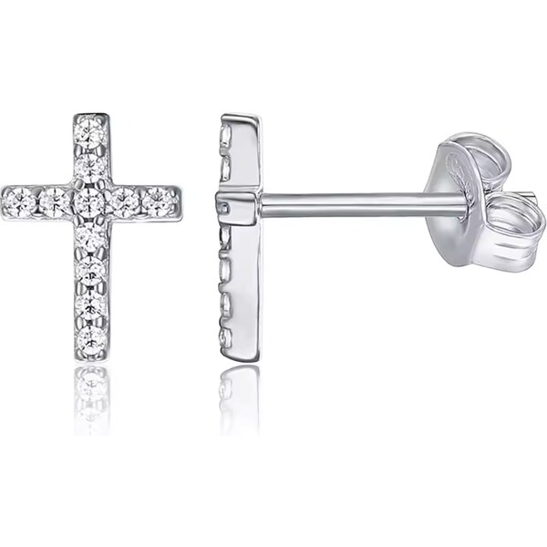 Olivie Strieborné náušnice KRÍŽOK 8684 52537085