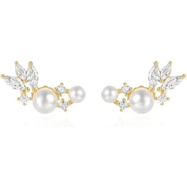 Olivie Strieborné náušnice ARIEL GOLD 8686 52537087