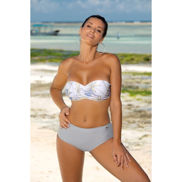 MARKO COLLECTION Sivé push-up plavky s vysokým pásom Marisa M-697 (1) 52672813