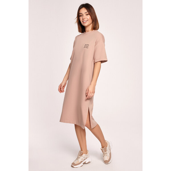 Dámske šaty B194 Mocca - BeWear 52542994