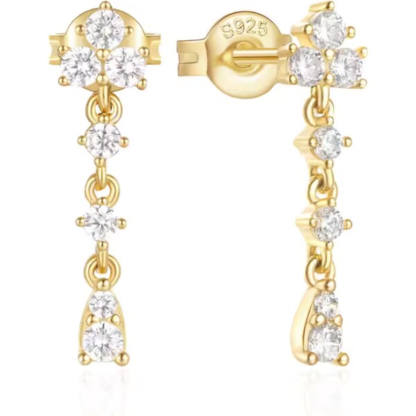 Olivie Strieborné náušnice ELSA GOLD 8698 52561405