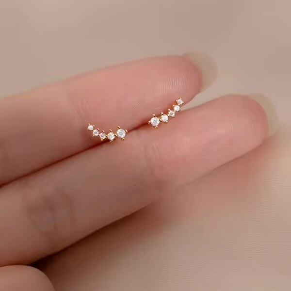 Olivie Strieborné pozdĺžne náušnice GOLD 8700 52561407