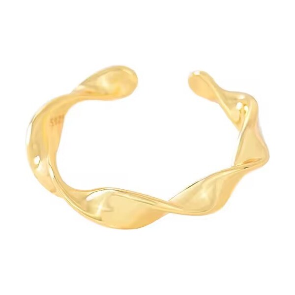 MAJYA Strieborný nastaviteľný prsteň BECCA pozlátený 10960 64581993