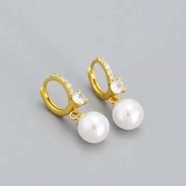 Olivie Strieborné náušnice s perlou GOLD 8723 52584576