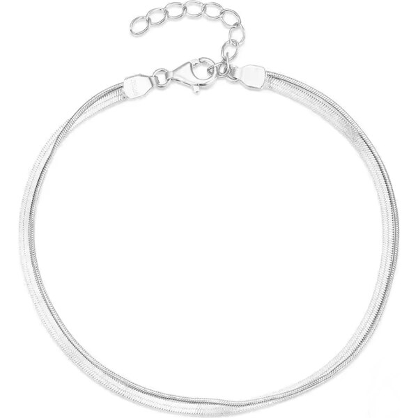 Olivie Strieborný náramok DVA PRAMENY 8719 52584572