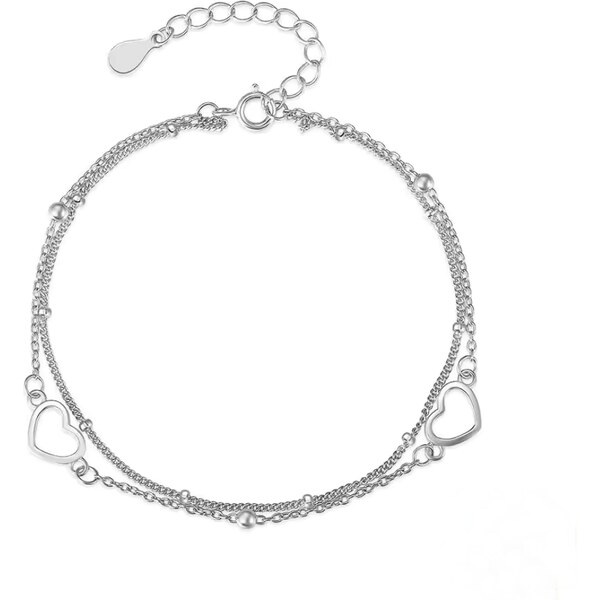 Olivie Strieborný srdiečkový náramok 8732 52584585