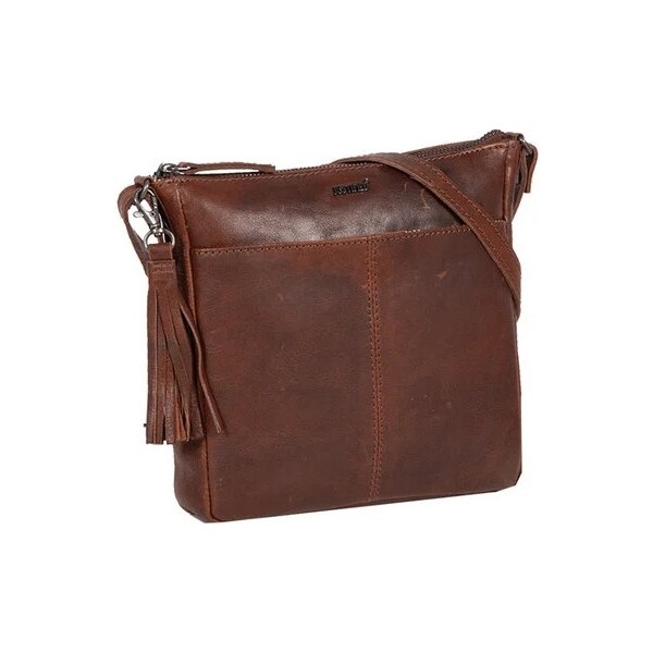 Justified Dámska kožená taška cez rameno Glorie hnedá 52581546