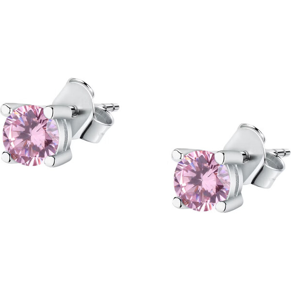 La Petite Story Strieborné náušnice s ružovými zirkónmi Silver 66596030