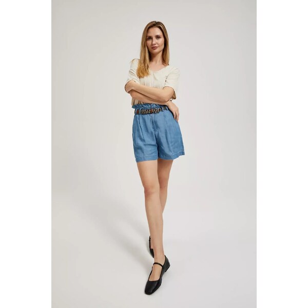Womens denim shorts MOODO - light blue 52583364