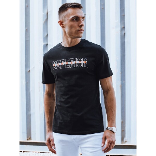 Dstreet Moderné čierne tričko s trendy nápisom 52592824