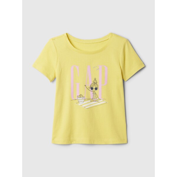 Žlté dievčenské tričko s logom GAP 52685171