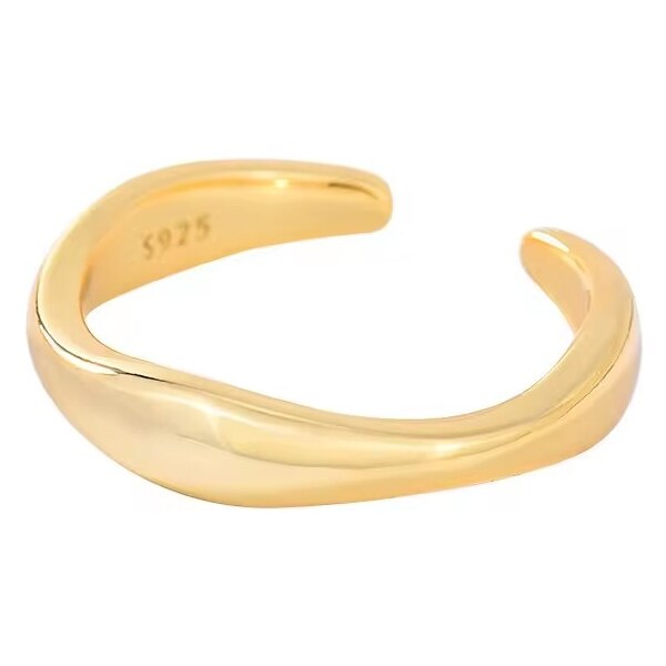 MAJYA Strieborný nastaviteľný prsteň GERI pozlátený 10968 64581998