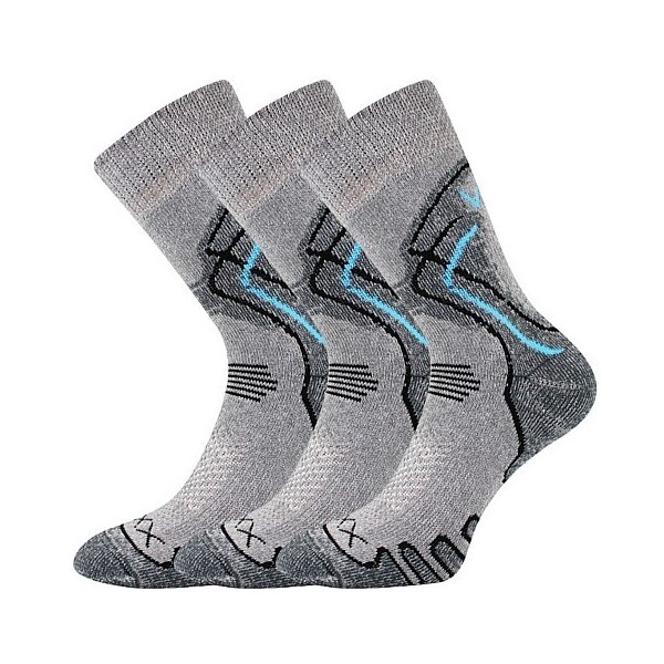 LIMIT III klasické trekové ponožky Voxx Sv. sivá / Tyrkysová 39-42 3 52601223